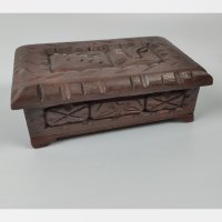 Кутия с дърворезба, снимка 3 - Антикварни и старинни предмети - 43897168