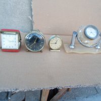 ЛОТ от4бр, редки винтидж, настолни часовника, снимка 1 - Антикварни и старинни предмети - 35005939