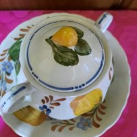 Захарница + 2бр.чинийки на английската марка - "WOOD & SONS" - серия - "Belle Fiore"., снимка 6 - Аксесоари за кухня - 37759096