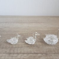 Малки стъклени лебеди, снимка 6 - Антикварни и старинни предмети - 43370744