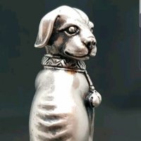 Сребърно куче Фаберже Уникат!!!Окончателна цена., снимка 2 - Антикварни и старинни предмети - 26742107