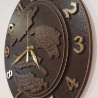 Дървен стенен часовник с послания , снимка 2 - Стенни часовници - 43823186
