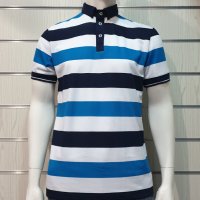 Нова мъжка моряшка блуза тип Lacoste, райе, копчета, пике, снимка 7 - Ризи - 32629301