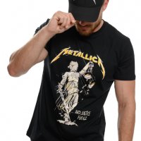 Нов мъжки комплект(сет) на музикалната група METALLICA: тениска + шапка с козирка, снимка 1 - Тениски - 37706450