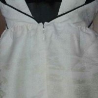 Нова рокля в бяло и екрю, с лек блясък ПРОМОЦИЯ 🍀👗XS,S🍀👗 арт.422, снимка 6 - Рокли - 28263535