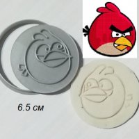 Angry Birds енгри бърдс Пластмасов резец форма за тесто бисквитки фондан, снимка 1 - Форми - 32279558