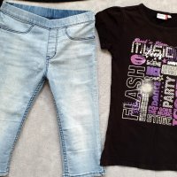 Сет crop top,тениска и къси дънки ръст 122см, снимка 9 - Детски комплекти - 32647770