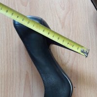 Дамски елегантни черни обувки с тънак ток VIA UNO, снимка 6 - Дамски елегантни обувки - 28580572