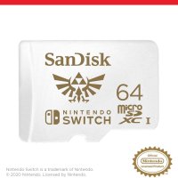 SanDisk 64GB microSDXC-карта, лицензирана за Nintendo-Switch - SDSQXAT-064G-GNCZN, снимка 2 - Аксесоари - 43905150