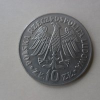 10 злоти 1964 г. монета Полша, снимка 2 - Нумизматика и бонистика - 40564567