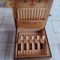 Дървена кутия за цигари, снимка 3 - Антикварни и старинни предмети - 43339718