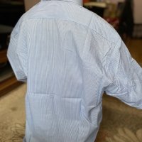 Синя мъжка риза с къс ръкав, снимка 9 - Ризи - 34914194