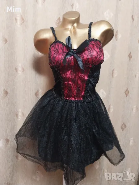 S/M Черна,къса  рокля , снимка 1