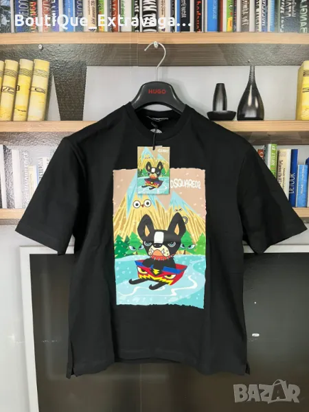 Мъжка тениска Dsquared Bulldog Surfer 2024 !!!, снимка 1