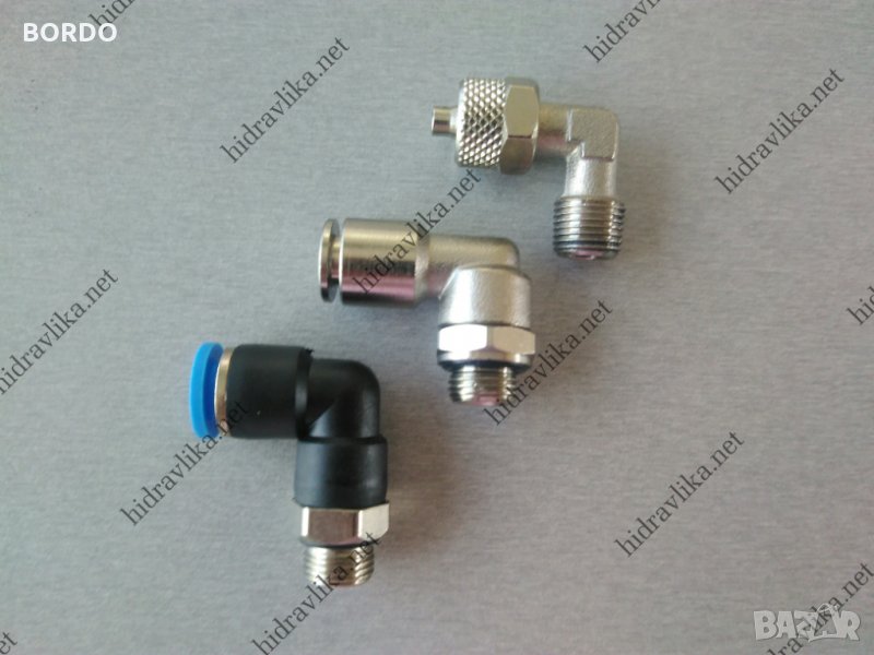 Бързи връзки коляно за шлаух G1/8-Ф6, снимка 1