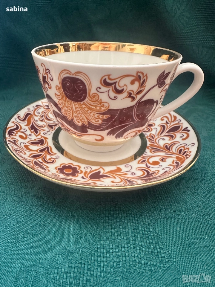 Рядък колеционерски порцеланов сет на ЛФЗ Ломоносов, снимка 1