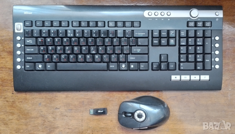 Безжична МУЛТИМЕДИЙНА Клавиатура и Мишка с МНОГО допълнителни бутони, снимка 1