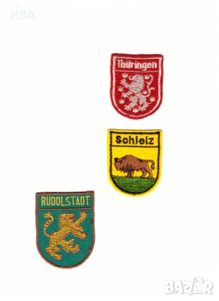 3 бр. НАШИВКИ от THÜRINGEN, SCHLEIZ, RUDOLSTADT., снимка 1