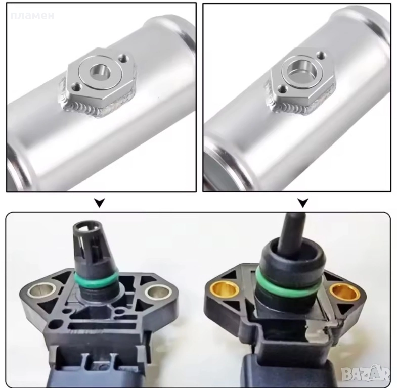 Турбо път с фланец за мап сензор, снимка 1