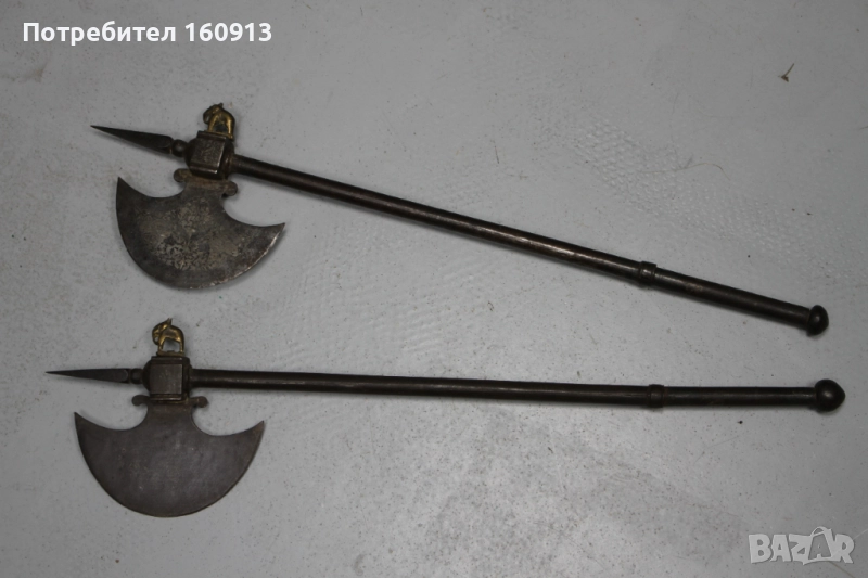 Ислямски Османски Индо-персийски Бойни Брадви с Шиш. Сет., снимка 1