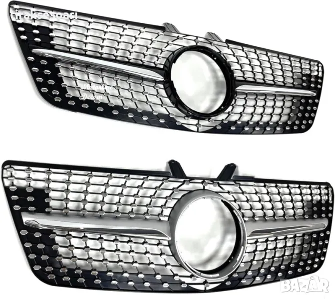 Хромирана Предна решетка за Мерцедес Mercedes W164 ML320 ML350 ML550, снимка 1