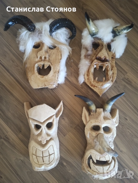 Дървени лица (коруби) цели маски Сурвакарски/Кукерски, снимка 1