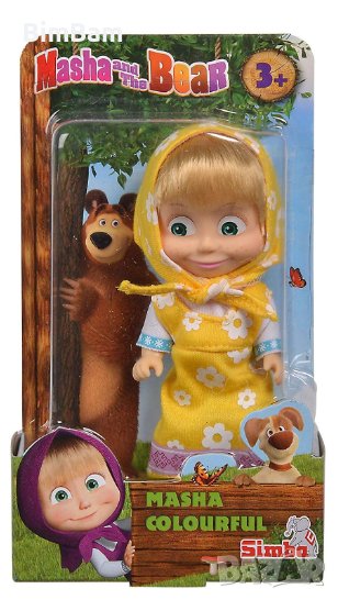 Кукла Маша и Мечока -  Маша с жълта рокля / Simba Toys, снимка 1