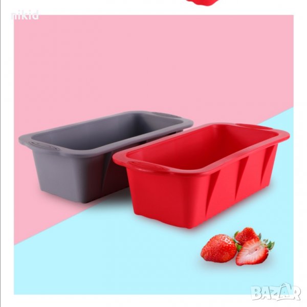 Висока правоъгълна тясна форма силиконов молд за печене на кекс хляб козунак руло десерти и др, снимка 1