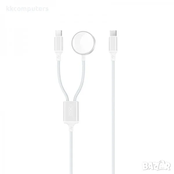 Зарядно XO-CX030 2в1 Watch Charger + Type-C кабел / Бял Баркод : 456512, снимка 1