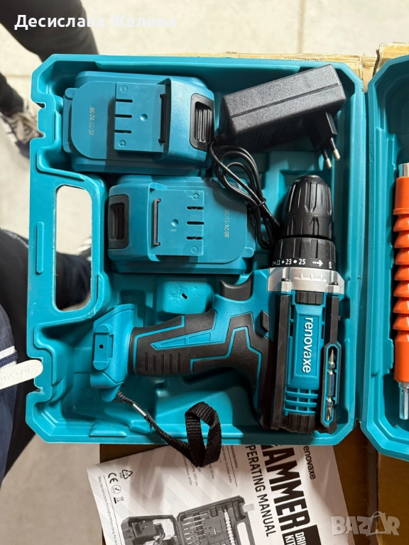Комплект бормашина с двойна батерия и безчетков мотор за точност и мощност във всеки детайл, снимка 1