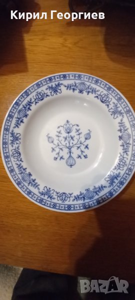 Порцеланова чиния Кахла Син лук , снимка 1