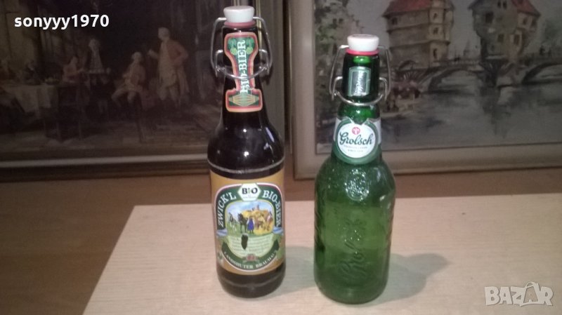 бирени шишета с интересни тапи-2бр, снимка 1