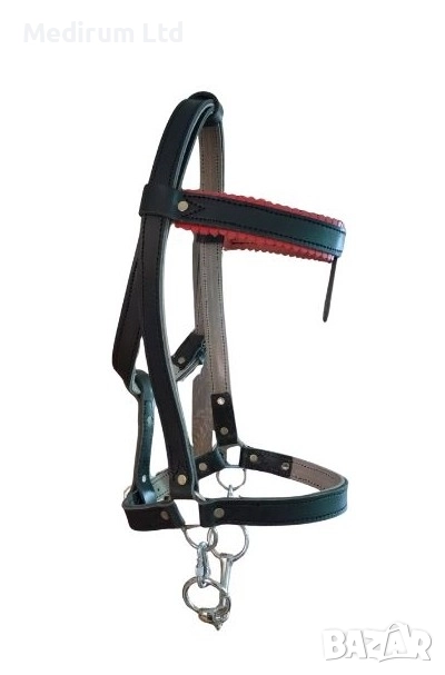 Оглавник, кантарма, юздечка, гем за кон естествена кожа , снимка 1
