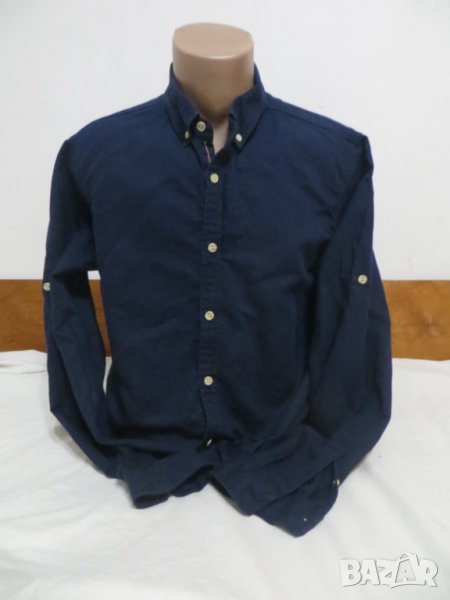 Мъжка риза с дълъг ръкав от лен Pull&Bear, снимка 1