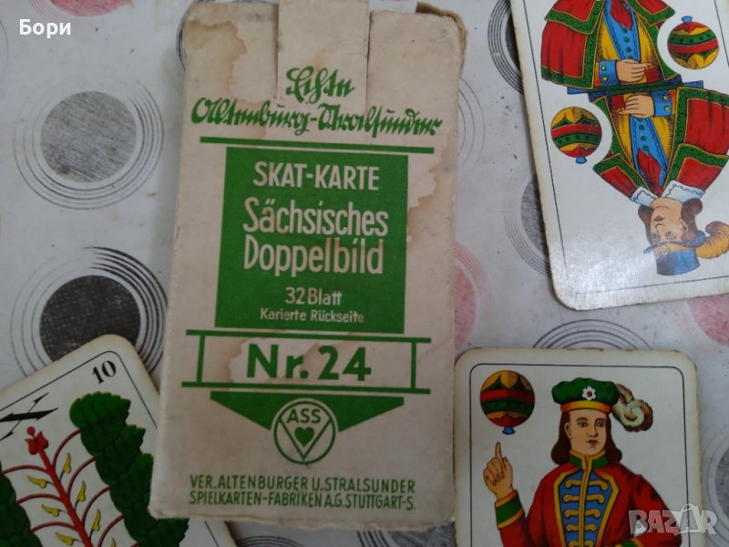 ASS. Skat-Karte Sächsisches Doppelbild Nr. 24, снимка 1