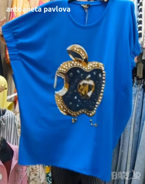 Макси туника с камъни и перли, снимка 1