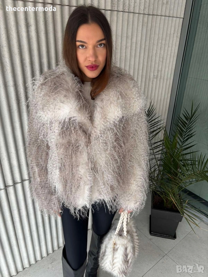 Дамско бежаво палто , снимка 1