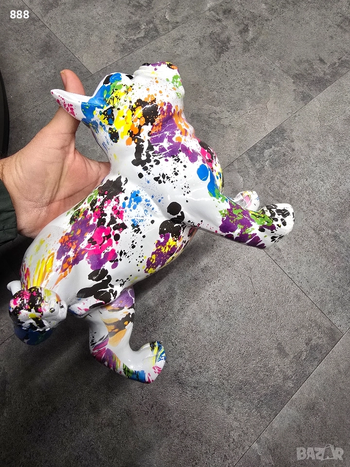 статуетка шарен френски булдог , снимка 1