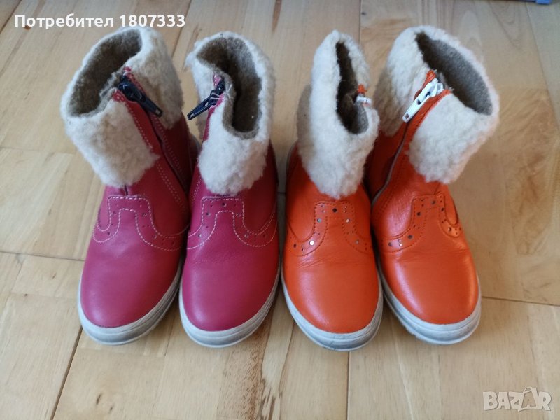 Детски зимни боти от естествена кожа , снимка 1