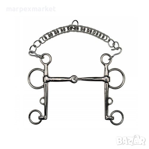 Чупещ пелхам за коне с тънък мундщук - FEELING, снимка 1