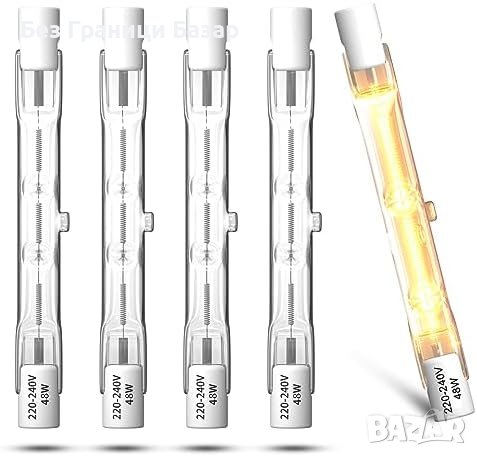 Нов комплект от 5 броя R7s Халогенни крушка 78 mm 48 W, снимка 1