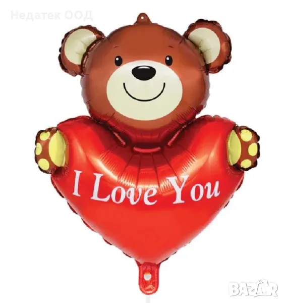 Парти балон за Свети Валентин, 51x55 см, снимка 1