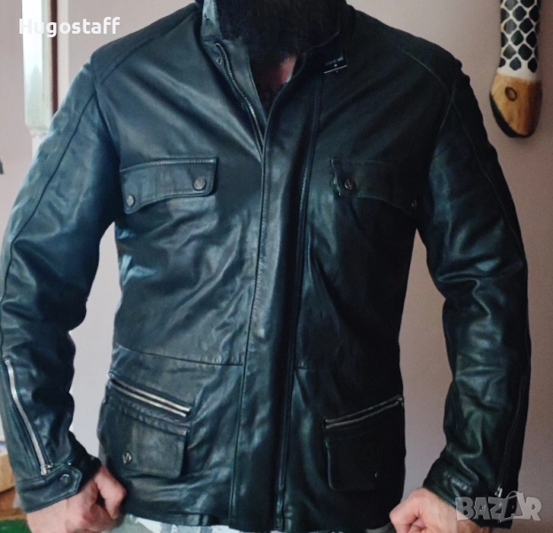 Оригинално МАРКОВО мъжко кожено яке VERSACE Л , снимка 1