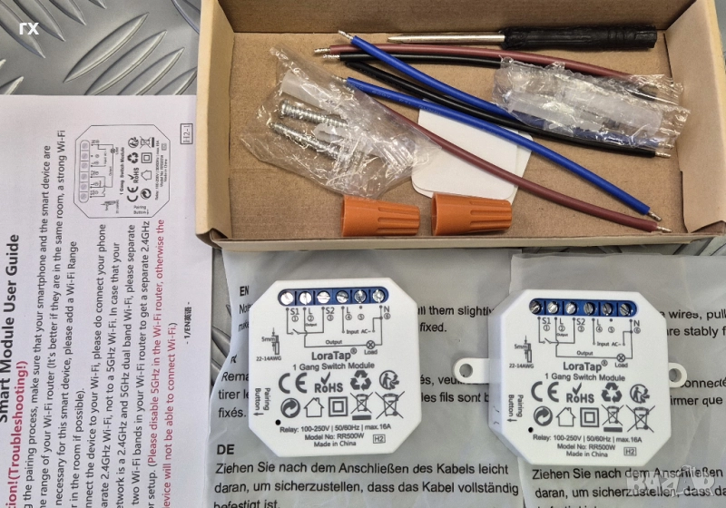 LoraTap Smart WiFi Switch модул 2 броя комплект, снимка 1