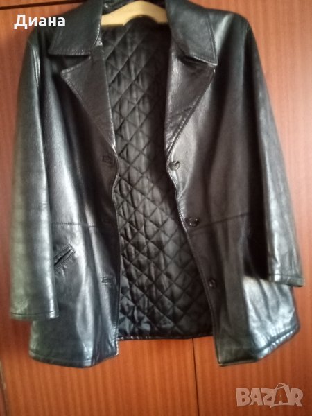 Черно кожено сако, снимка 1