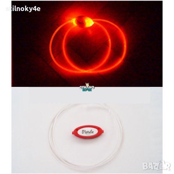 Кучешки светещ нашийник за едри и дребни породи Светещ нашийник за куче Кучешки светещ нашийник, снимка 1