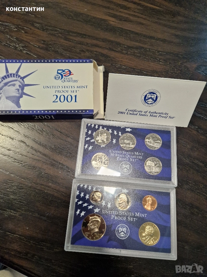 двоен сет монети САЩ 2001г, снимка 1