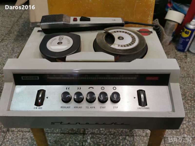 Стар диктофон Grundig stenorette , снимка 1