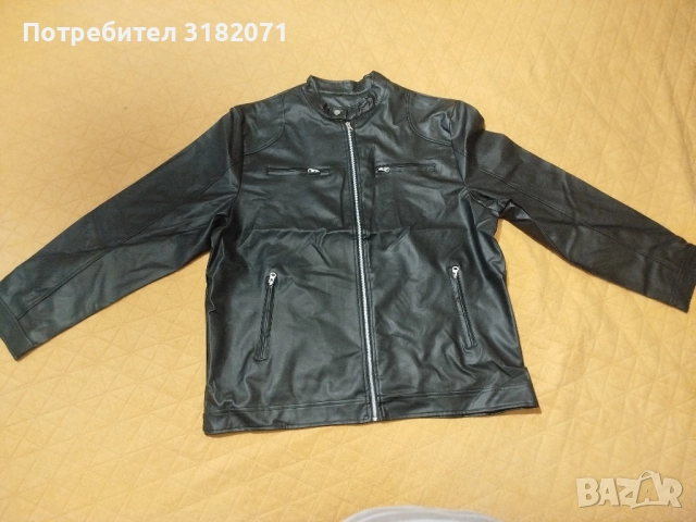 ЧИСТО НОВО мъжко кожено яке,изкуствена кожа, снимка 10 - Якета - 52059766