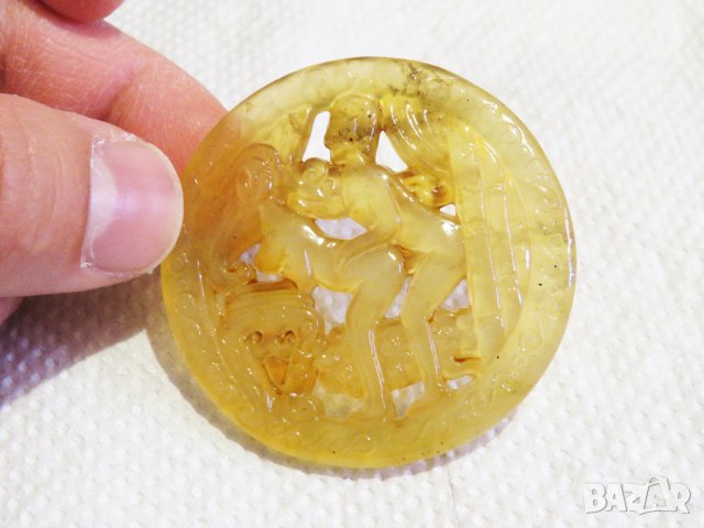 Нефрит, еротика Старинен нефрит, нефритен Любовен амулет, фалос - Той и Тя в любовен зов 18 + секс, снимка 4 - Антикварни и старинни предмети - 32497274